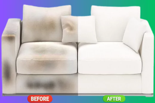 Couch Cleaning Before and After
